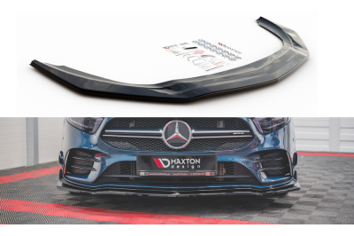 Накладка сплиттер на передний бампер Вар2 на Mercedes A W177 A35 AMG